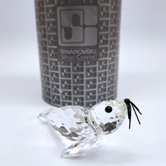 Swarovski Crystal Large Seal Black Whiskers Kingdom of Ice and Snow