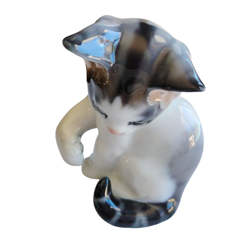 Rosenthal Porcelain Cat Professor Th. Karner curling paw