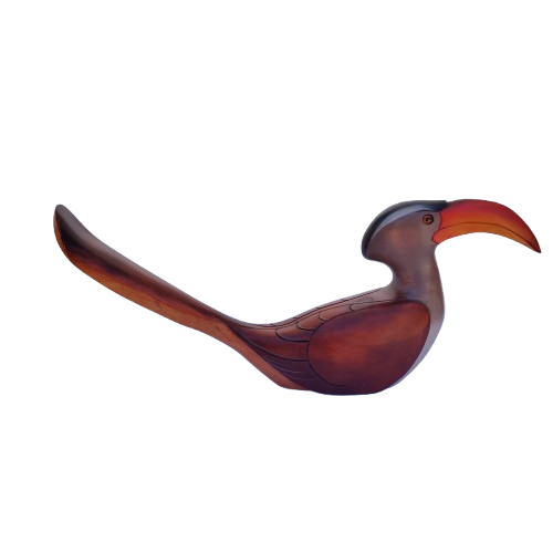 Feathers of Knysna carved and hand painted Red Billed Hornbill Ltd Bird