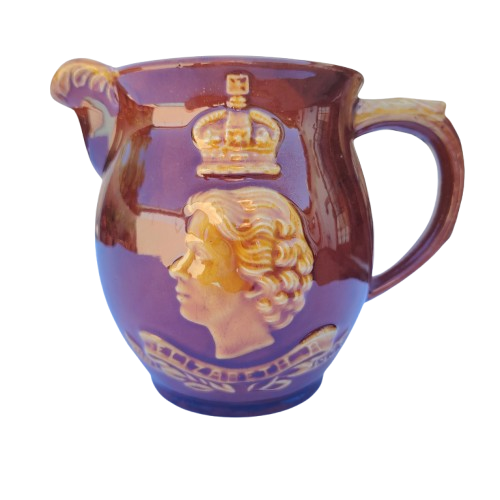 Vintage Dartmouth Pottery 1953 Queen Elizabeth Coronation Stoneware Creamer