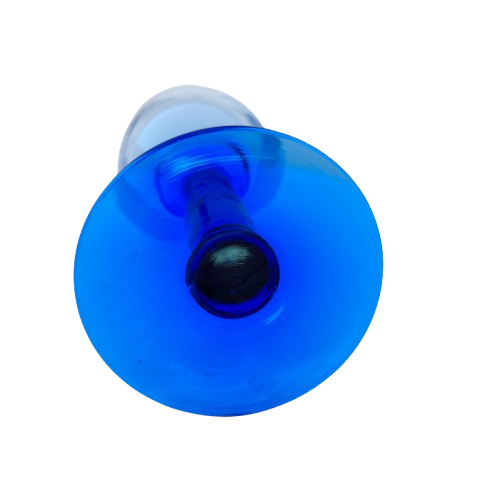 Hand Blown Glass Cobalt Cobalt Blue Stemmed Wine Glass Goblet