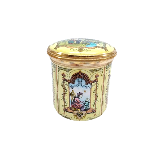 Halcyon Days Enamel Trinket Box Chinoiserie Asian Motif Pagoda