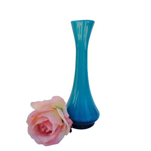 Murano Hand Blown Art Blue Green Vase