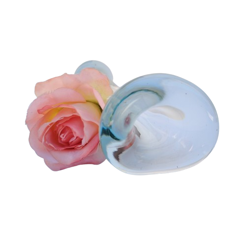 Murano Vintage Clear Art Glass Bud Vase