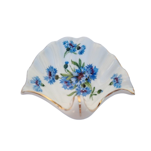 Hammersley Bone China Blue Cornflower Shell Shaped Dish