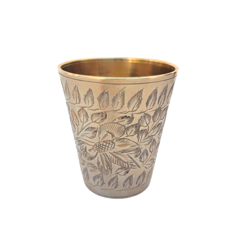 Four Vintage Brass Indian Lassi Coffee Cups