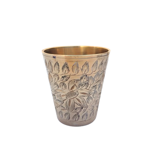 Four Vintage Brass Indian Lassi Coffee Cups