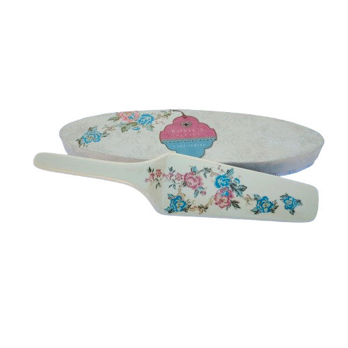 Floral Cake Knife Rosies Pantry Ceramic England Cake Server