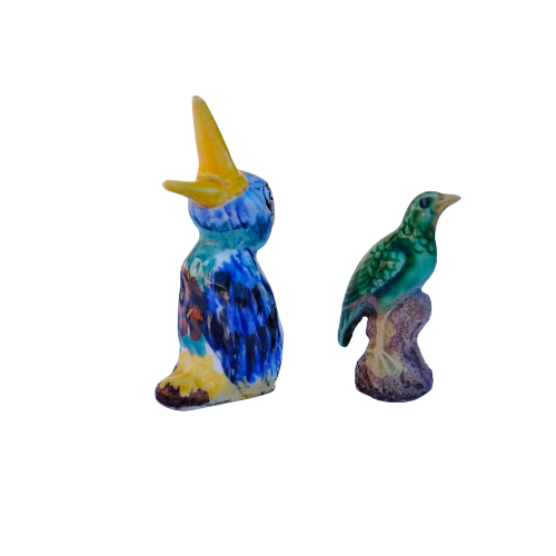 Two vintage porcelain birds Parrot