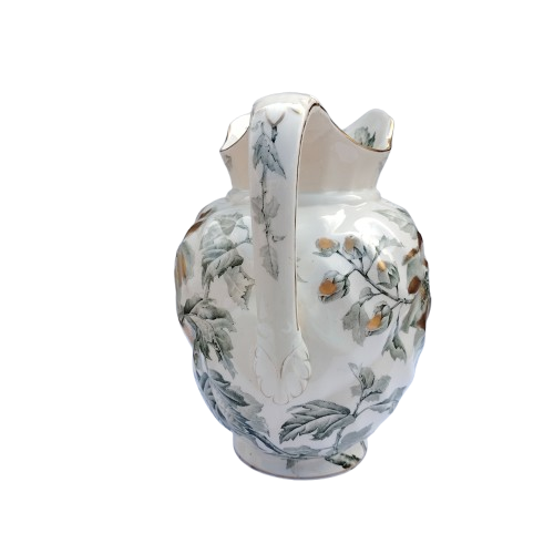 Large Antique Staffordshire Porcelain Jug Water Pitcher