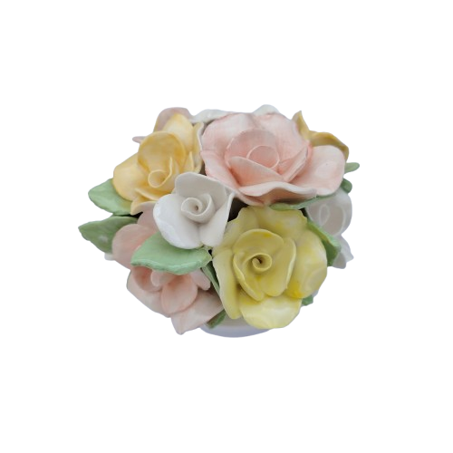 Floral Bone China Durban Floral Pot of Flowers