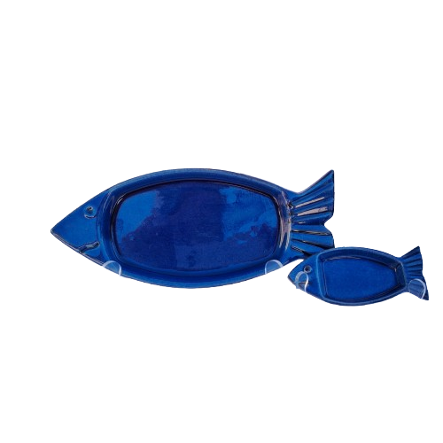 Terre Provence French Pottery Blue Fish Rest