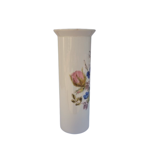 Portmeirion Large Tall Vase Pink Blue Flowers