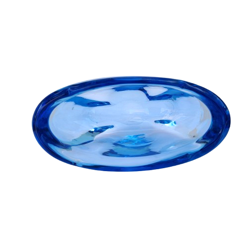 Whitefriars Glass Lobed vase Sapphire Blue James Hogan