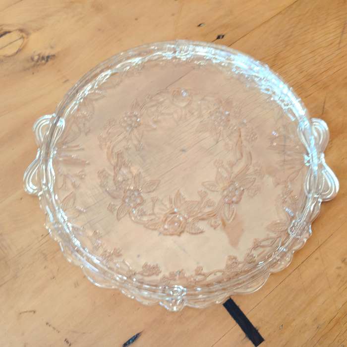 Mikasa Crystal Angelique Large Serving Cake Platter