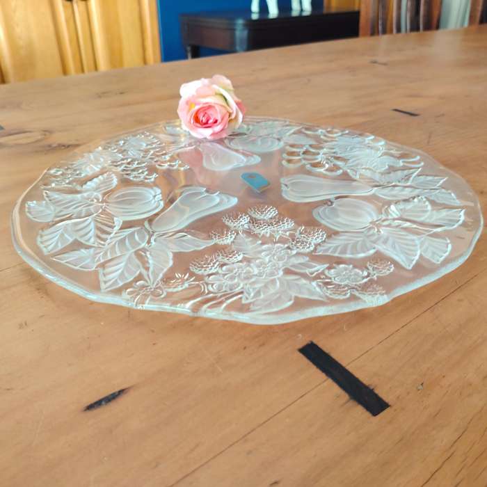 Walther Glass Arabella Harvest Crystal Glass Cake Platter