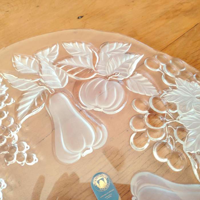 Walther Glass Arabella Harvest Crystal Glass Cake Platter