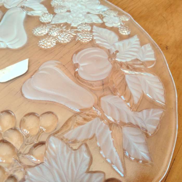 Walther Glass Arabella Harvest Crystal Glass Cake Platter
