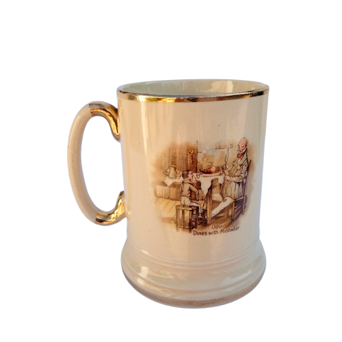Arthur Wood Porcelain Tankard No 3752 David Dines with Micawber
