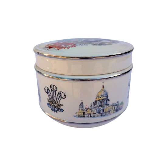 Sadler Royal Wedding Charles & Diana Lidded Trinket Dish Pot