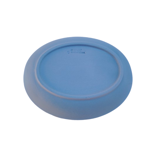 Vintage Wedgwood Blue Jasperware Oval Trinket Box