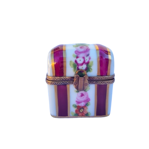 Limoges France Porcelain Trinket Box with 2 Perfume Bottles