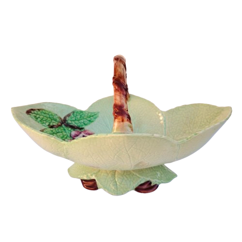 Carlton Wear Green Foxglove Leaf Basket Bowl Australian Design