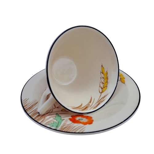 Art Deco Burleigh Ware Burgess & Leigh Wheat Tea Set