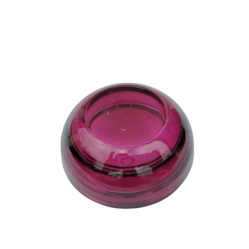 Round pinky purple glass bowl