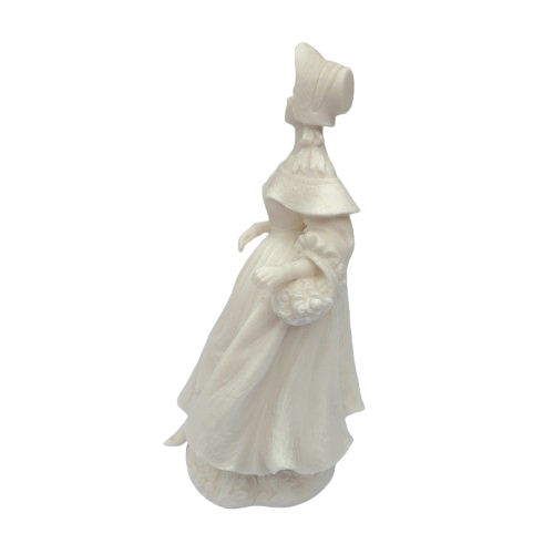 Beautiful Victorian Lady White Bisque Figurine