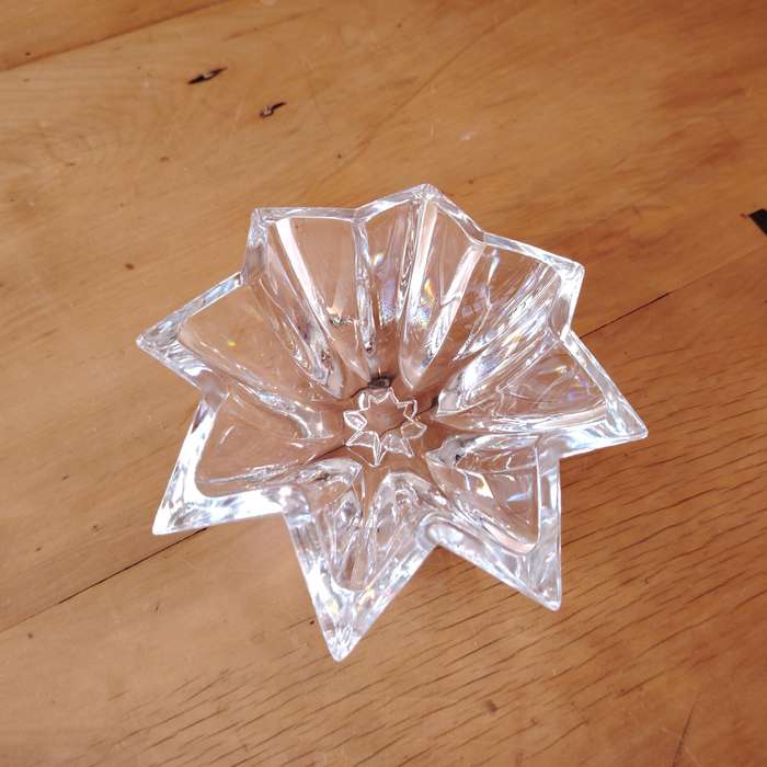 Cristal D'Arques Paris Star Lead Crystal Bowl Votive Candy Dish