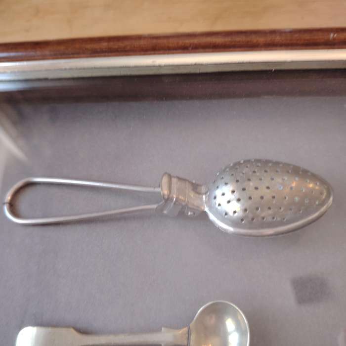 Nicely Framed Vintage Tea Infuser and Spoon