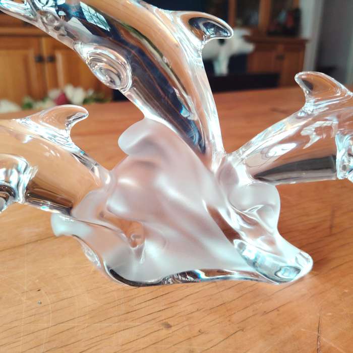 Lenox German Lead Crystal Trio of Light Dolphin Figurine