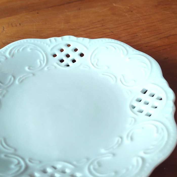 Wiesenthal Reticulated white Plate Dish Porcelain German