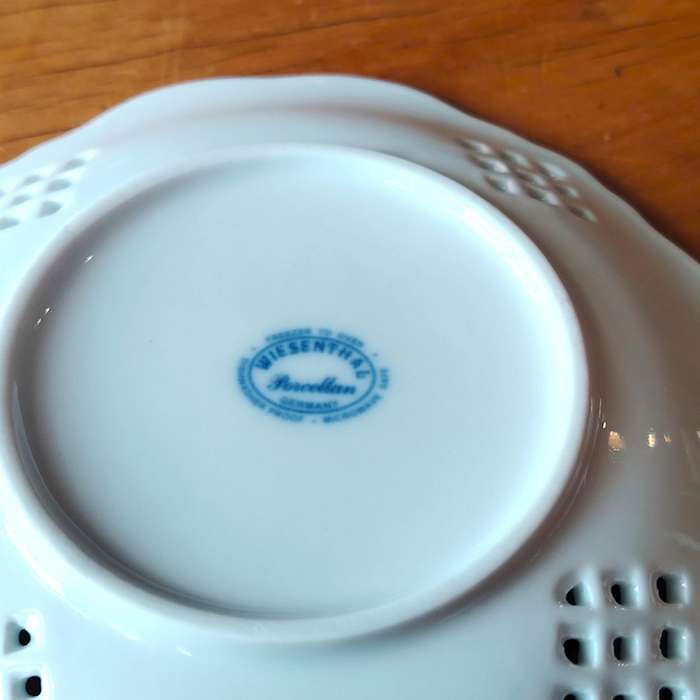 Wiesenthal Reticulated white Plate Dish Porcelain German