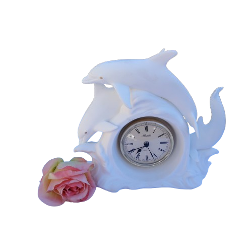 Lenox Fine Bone China The Dancing Dolphins Clock 1994