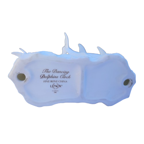 Lenox Fine Bone China The Dancing Dolphins Clock 1994