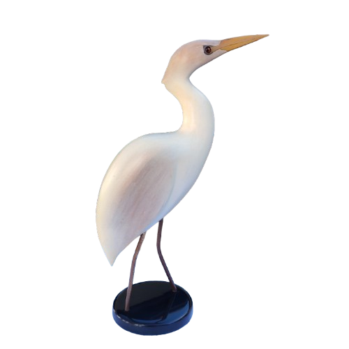 Feathers of Knysna carved and hand painted Female Egret Ltd Bird