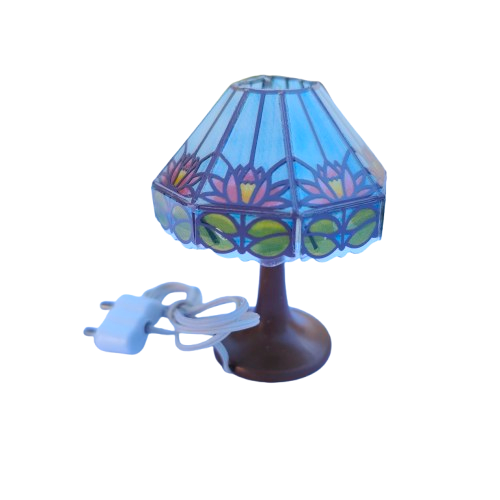 Original vintage Bodo Henning doll furniture working Tiffany lamp