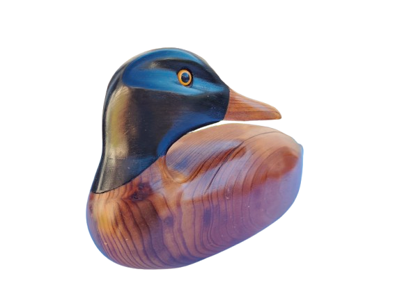 Feathers of Knysna carved and hand painted Antique Duck