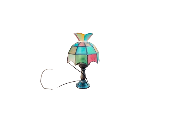 Original vintage Bodo Henning doll furniture working Tiffany lamp