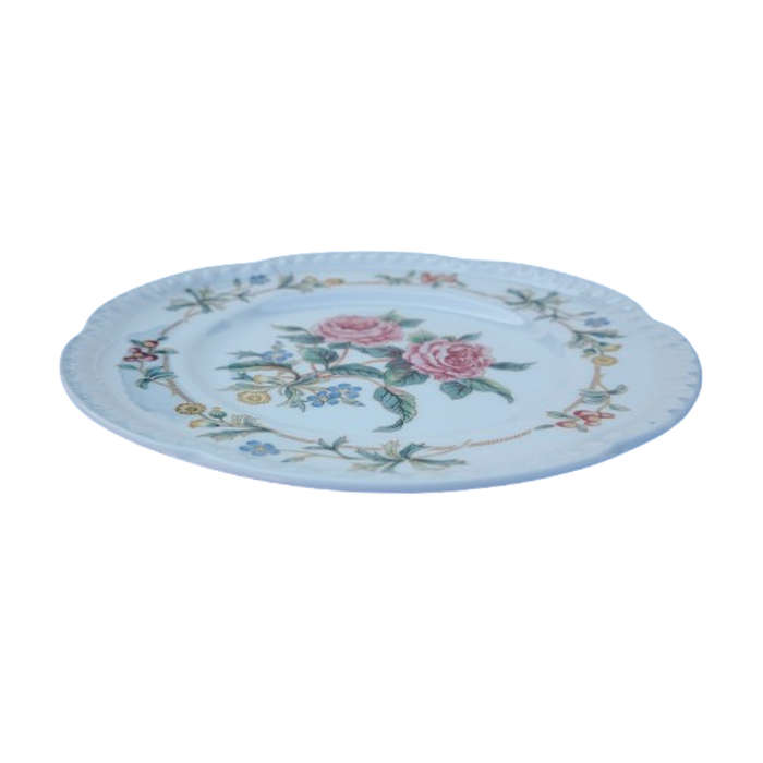 Johnson Brothers plate that is decorated in the Garden Party