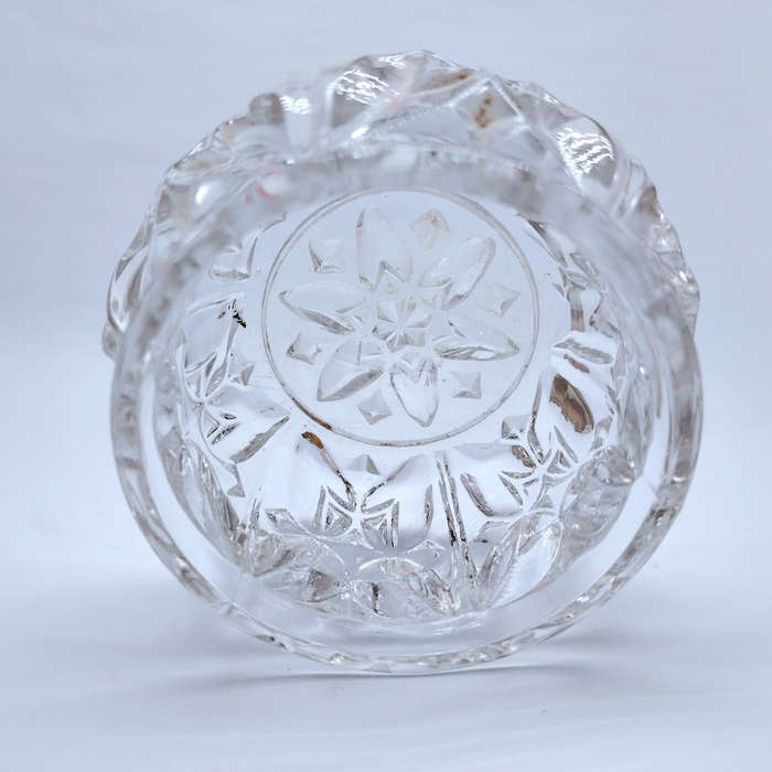 Vintage German 1930-1950 Bonboniere Lidded Glass Dish