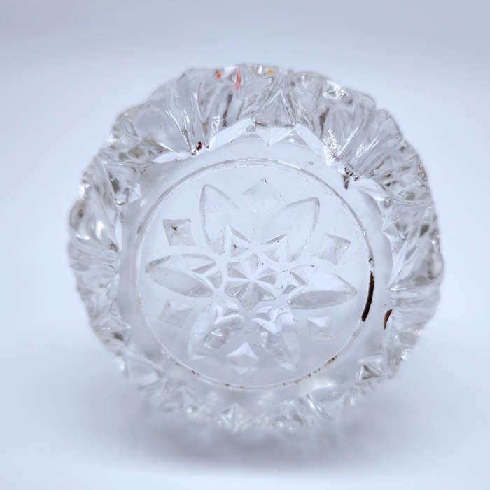 Vintage German 1930-1950 Bonboniere Lidded Glass Dish