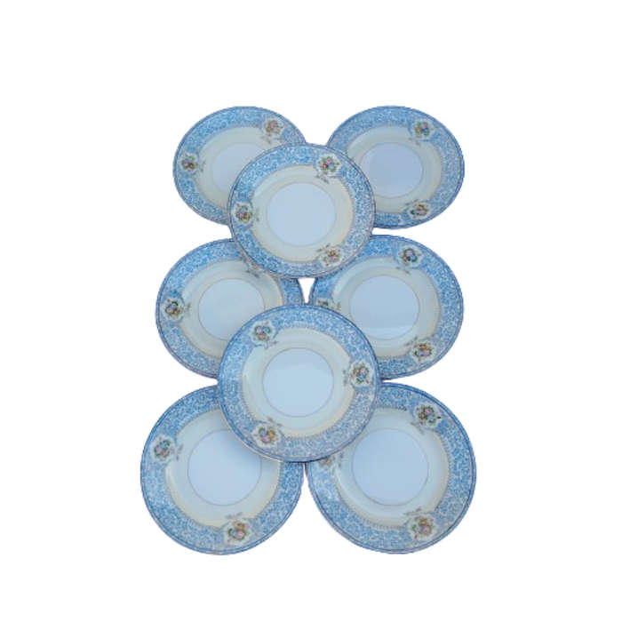Noritake Blue and Yellow 8 x Side Plates