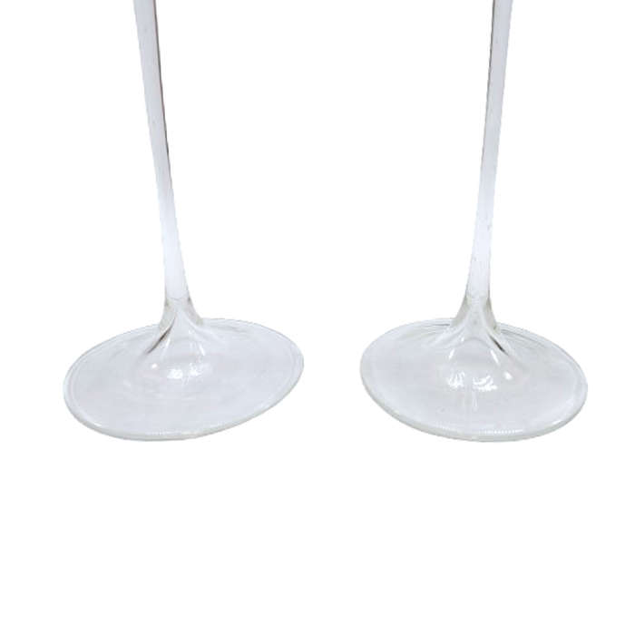 Two Striking Clear Blown Glass Oil Burners