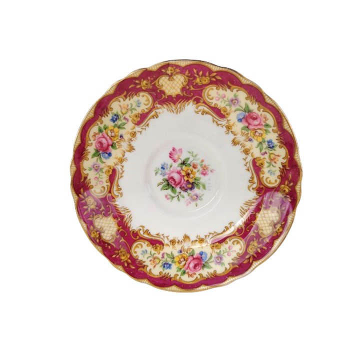 Paragon Trio Fine Bone China Red Pompadour Trio