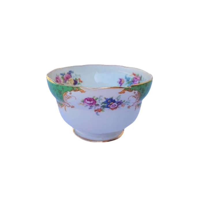 Paragon Fine Bone China Green Rockingham Sugar Bowl