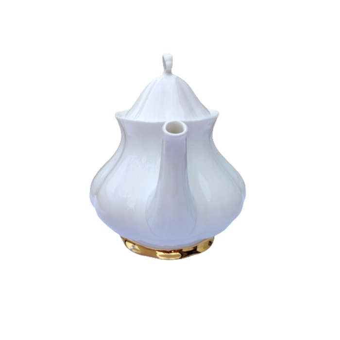 Paragon Elegant White and Gold Tea Set