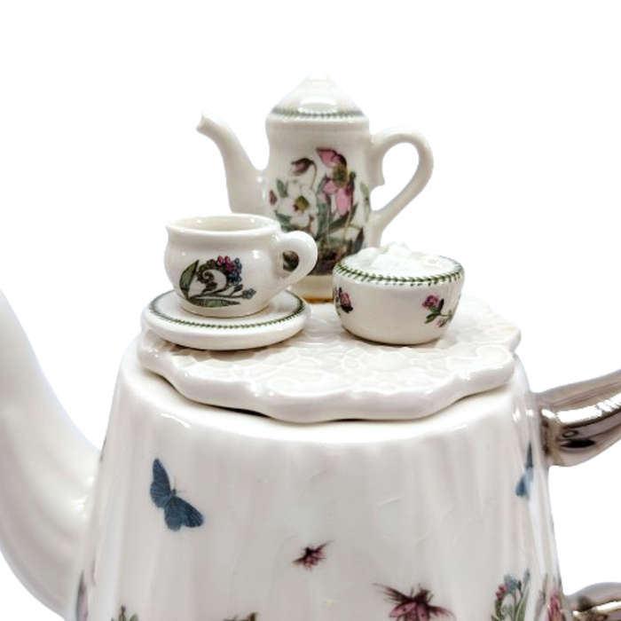 Paul Cardew designed Portmeirion miniature tea pot Botanic Garden